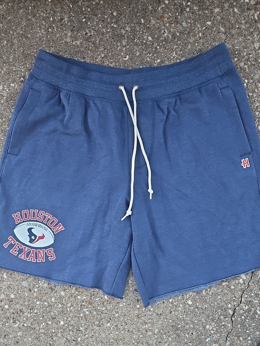 HOMAGE Houston Texans Blue Graphic Athletic Shorts NFL Sweatshorts L New